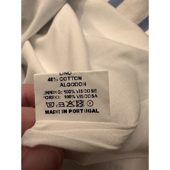 Vilagallo Linen Madison Maxi Dress Size 38 Striped Resort Coastal Vacation - Picture 14 of 16